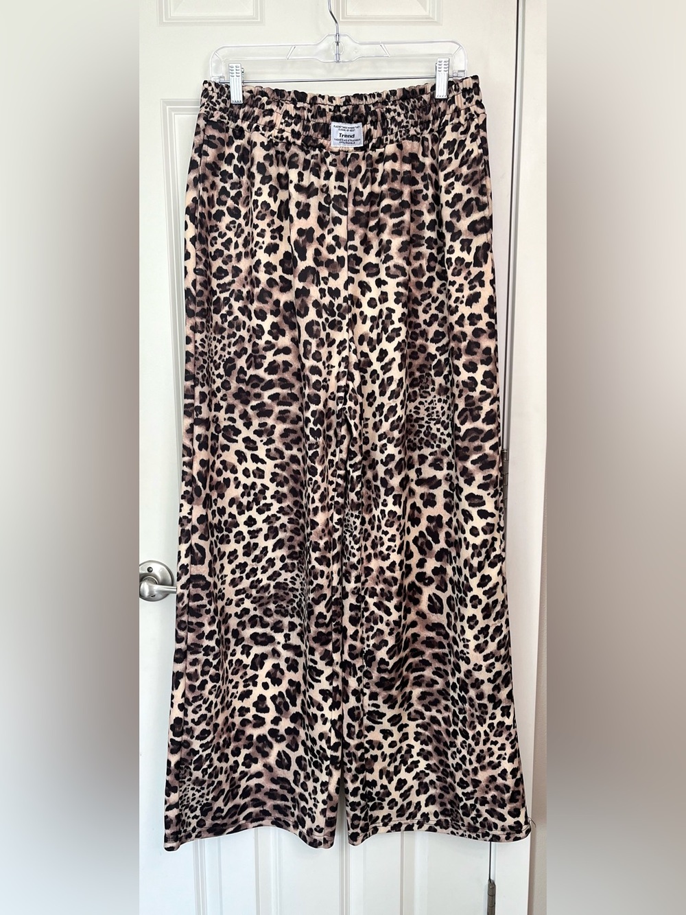 Leopard Print Wide-Leg Pants